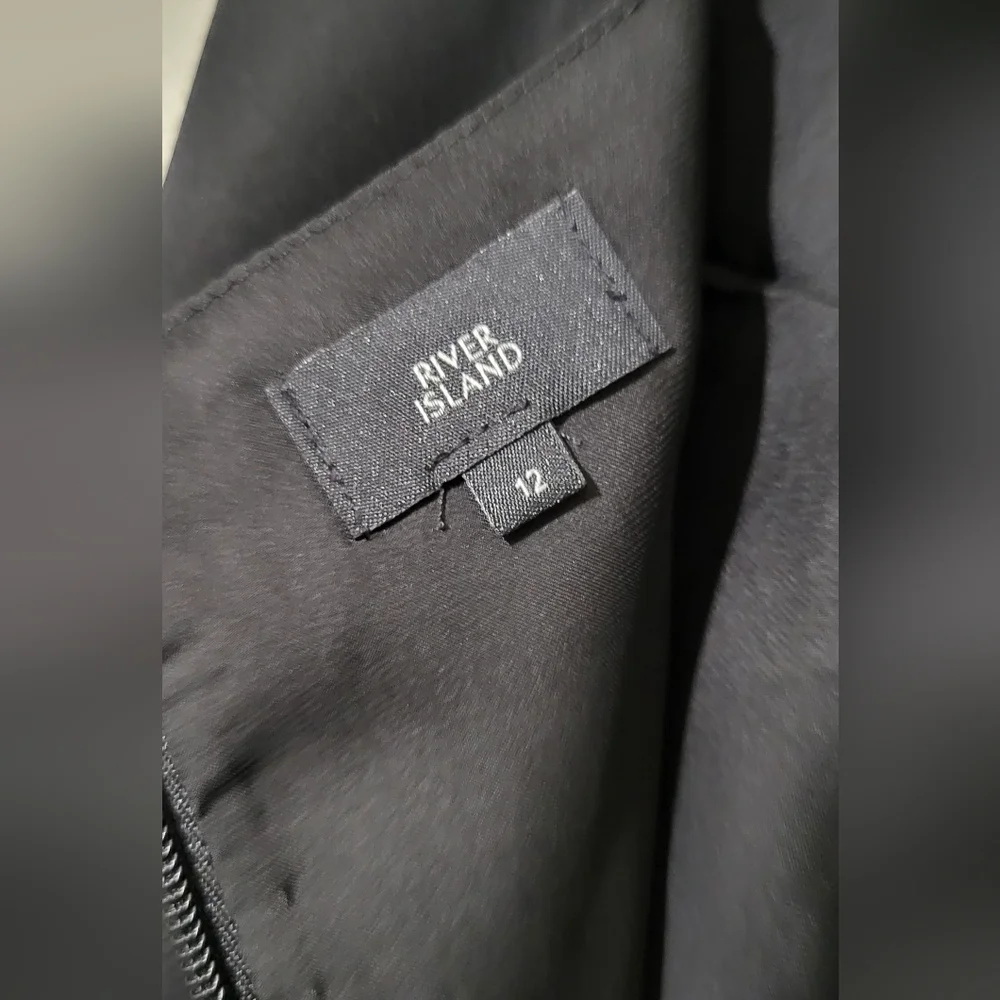 RIVER ISLAND black Wide Leg Jumpsuit Size 12  EUC - Picture 11 of 16